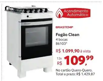 Quero Quero Brastemp Fogao Clean oferta