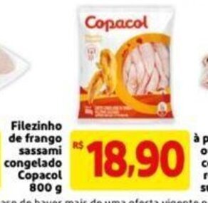 Filezinho de Frango sassami congelado Copacol 800g