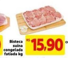 Extra Supermercado Bisteca Suina congelada fatiada 1kg oferta