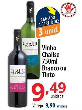 Akki Atacadista Vinho chalise branco ou tinto oferta