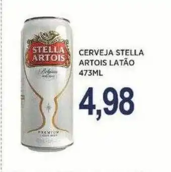 Cerveja stella artois latão