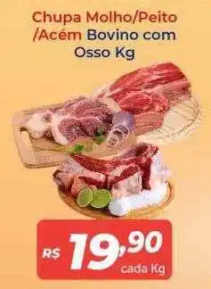 Atakarejo Chupa molho peito acém bovino com osso kg oferta