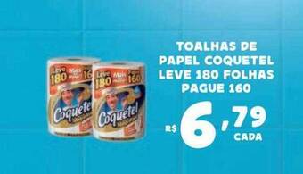 Bahamas Supermercados Toalhas de papel coquetel leve 180 folhas pague 160 oferta