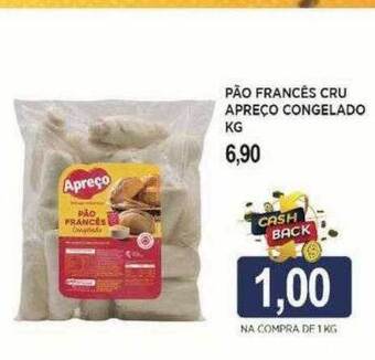 Pão francês cru apreço congelado kg