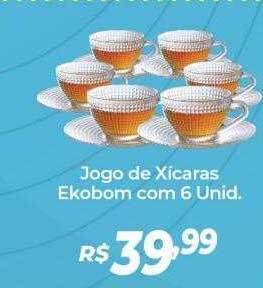 Atakarejo Jogo de xícaras ekobom com 6 unid. oferta