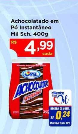 Bramil Supermercados Achocolatado em pó instantâneo mil oferta