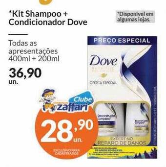 Zaffari Kit shampoo + condicionador dove oferta