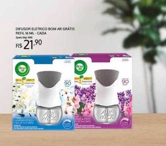 Difusor eletrico bom ar gratis refil
