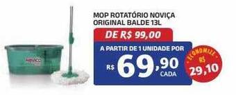Mop rotatório noviça original balde 13l