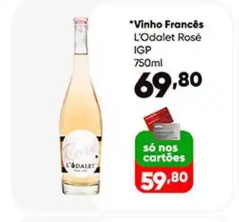 Vinho francês l'odalet rosé igp