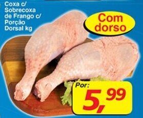 Supermercados Guanabara Coxa c/ Sobrecoxa Frango c/ Porção Dorsal 1kg oferta