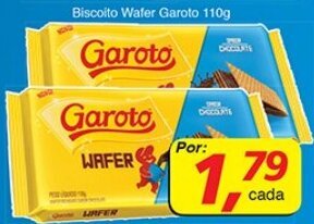 Supermercados Guanabara Biscoito Wafer Garoto 110g oferta