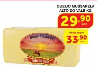 Roldão Queijo mussarela alto do vale kg oferta