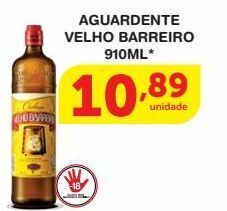 Aguardente velho barreiro 910ml