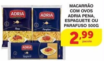 Macarrão com ovos adria 500g