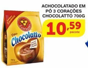 Roldão Achocolatado em pó 3 corações 700g oferta