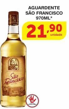 Aguardente são francisco 970ml