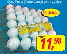 Supermercados Guanabara Ovos Tipo A Branco Cartela com 30unids. oferta