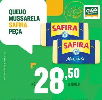 Giga Atacado Queijo Mussarela Safira peca oferta