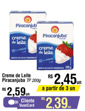 Fort Atacadista Creme de Leite Piracanjuba 200g oferta