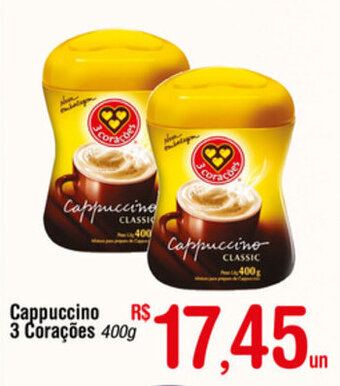 Fort Atacadista Cappuccino 3 Coracoes 400g oferta