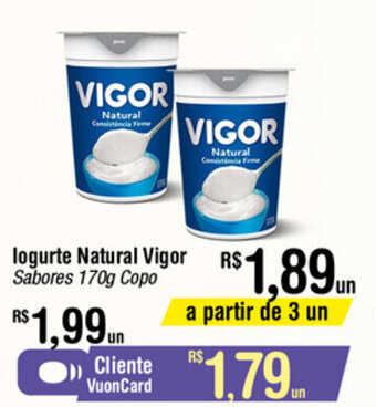 Fort Atacadista Iogurte Natural Vigor 170g oferta