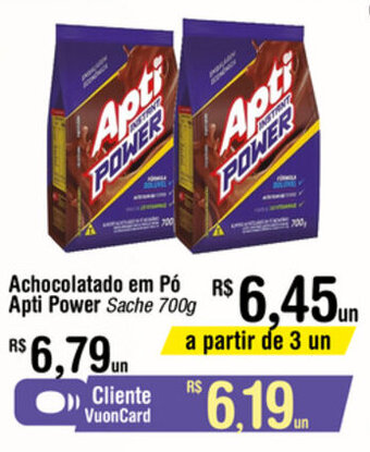 Achocolatado em po Apti Power 700g