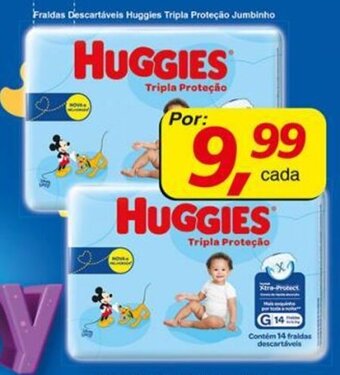 Supermercados Guanabara Fraldas descartaveis Huggies tripla Proteção Jumbinho oferta