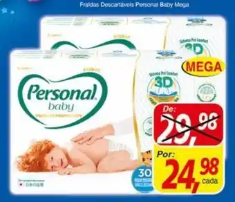 Supermercados Guanabara Fraldas Descartaveis Personal Baby Mega oferta