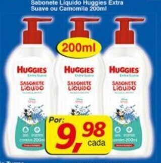Supermercados Guanabara Sabonete Liquido Huggies Extra Suave ou Camomilla 200ml oferta