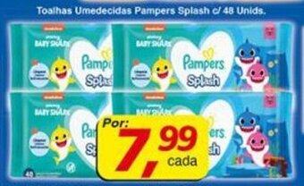 Supermercados Guanabara Toalhas Umedecidas Pampers Splash c/ 48 unids. oferta