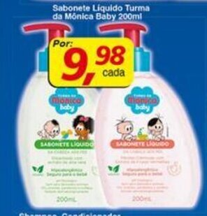 Sabonete liquido Turma da Monica Baby 200ml