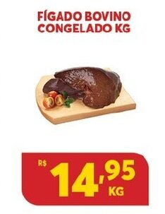 Figado Bovino Congelado 1kg