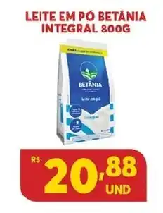 Atacadão Centro Sul Leite em po Betania integral 800g oferta