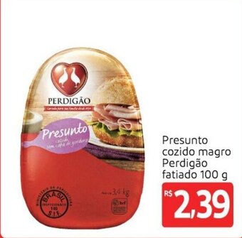 Extra Supermercado Presunto cozido magro Perdigao fatiado 100g oferta