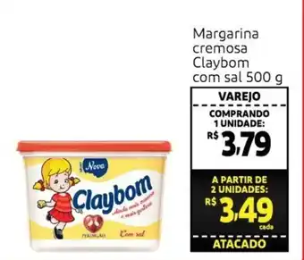 Margarina Cremosa Claybom com sal 500g