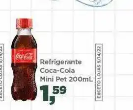 Supermercados São Vicente Refrigerante coca-cola mini pet oferta
