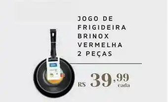 Empório Bahamas Jogo de frigideira brinox vermelha 2 peças oferta