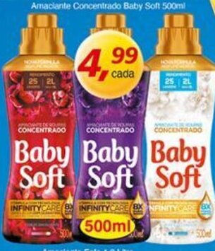 Supermercados Guanabara Amaciante Concentrado Baby Soft 500ml oferta