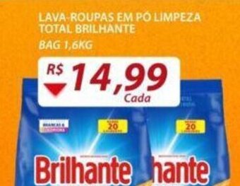 Lava roupas em pó Limpeza Total Brilhante 1.6kg