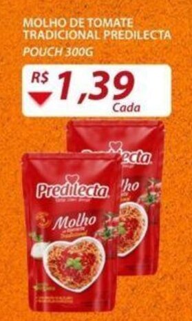 Assaí Atacadista Molho de Tomate Tradicional Predilecta 300g oferta
