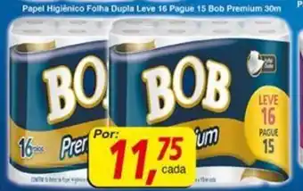 Supermercados Guanabara Papel Higiénico Folha Dupla Bob Premium 30cm oferta