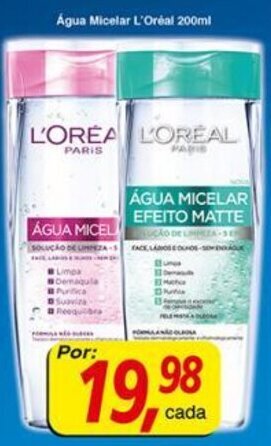 Supermercados Guanabara Água Micelar L'Oreal 200ml oferta