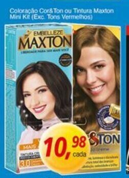 Supermercados Guanabara Coloração Cor&Ton ou Tintura Maxton Mini Kit oferta