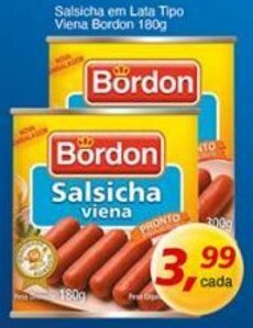 Supermercados Guanabara Salsicha em lata Tipo Viena Bordon 180g oferta