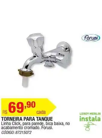Leroy Merlin Torneira Para Tanque Forusi oferta