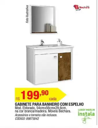 Leroy Merlin Gabinete Para Banheiro Com Espelho Móveis Bechara oferta