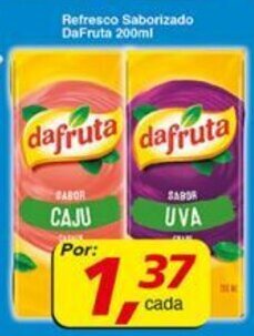 Supermercados Guanabara Refresco Saborizado DaFruta 200ml oferta