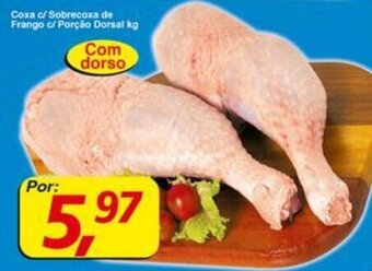 Supermercados Guanabara Coxa c/ Sobrecoxa de frango c/ Porção Dorsal 1kg oferta