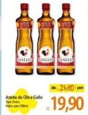 Atacadão Azeite de Oliva Gallo 500ml oferta